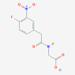 molecular formula C10H9FN2O5 B12572387 Glycine, N-[(4-fluoro-3-nitrophenyl)acetyl]- CAS No. 192508-38-6