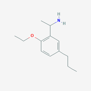 molecular formula C13H21NO B12572399 1-(2-Ethoxy-5-propylphenyl)ethanamine CAS No. 634150-54-2