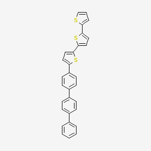 molecular formula C30H20S3 B12572418 2-[4-(4-phenylphenyl)phenyl]-5-(5-thiophen-2-ylthiophen-2-yl)thiophene CAS No. 639841-10-4