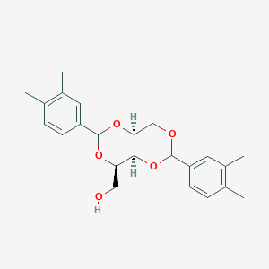 molecular formula C23H28O5 B12572433 [(4R,4aS,8aS)-2,6-bis(3,4-dimethylphenyl)-4,4a,8,8a-tetrahydro-[1,3]dioxino[5,4-d][1,3]dioxin-4-yl]methanol 