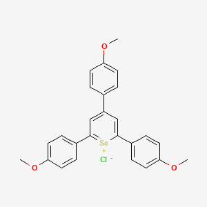 molecular formula C26H23ClO3Se B12572486 2,4,6-Tris(4-methoxyphenyl)selenopyran-1-ium chloride CAS No. 637019-15-9