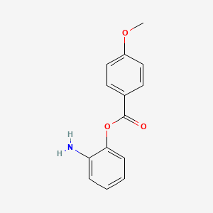 molecular formula C14H13NO3 B12572490 2-Aminophenyl 4-methoxybenzoate CAS No. 192199-53-4