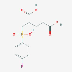 molecular formula C12H14FO6P B12572504 Pentanedioic acid, 2-[[(4-fluorophenyl)hydroxyphosphinyl]methyl]- CAS No. 200698-20-0