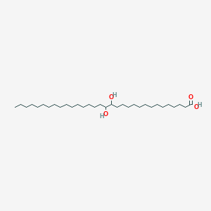 molecular formula C32H64O4 B12572550 15,16-Dihydroxydotriacontanoic acid CAS No. 192941-71-2