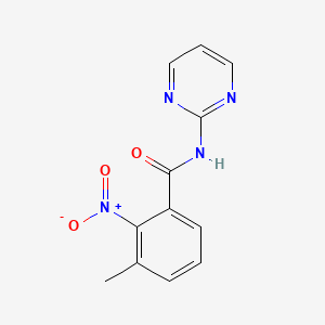 molecular formula C12H10N4O3 B12572558 3-Methyl-2-nitro-N-(pyrimidin-2-yl)benzamide CAS No. 587846-36-4