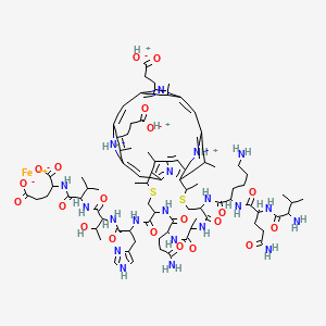 molecular formula C84H116FeN20O21S2 B1257256 Ferriheme undecapeptide CAS No. 30975-71-4