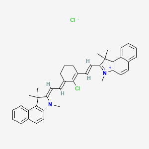 molecular formula C40H40Cl2N2 B12572588 2-[2-[2-Chloro-3-[2-(1,3-dihydro-1,1,3-trimethyl-2h-benz[e]indol-2-ylidene)ethylidene]-1-cyclohexen-1-yl]ethenyl]-1,1,3-trimethyl-1h-benz[e]indolium chloride CAS No. 297173-98-9