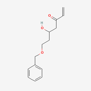 molecular formula C14H18O3 B12572634 1-Hepten-3-one, 5-hydroxy-7-(phenylmethoxy)- CAS No. 189224-29-1