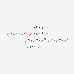 molecular formula C32H38O2 B12572646 1,1'-Binaphthalene, 2,2'-bis(hexyloxy)- CAS No. 199009-48-8