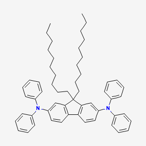 molecular formula C57H68N2 B12572738 9H-Fluorene-2,7-diamine, 9,9-didecyl-N,N,N',N'-tetraphenyl- CAS No. 289892-10-0