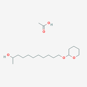 Acetic acid--11-[(oxan-2-yl)oxy]undecan-2-ol (1/1)