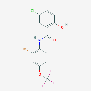 N-[2-Bromo-4-(trifluoromethoxy)phenyl]-5-chloro-2-hydroxybenzamide