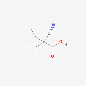 1-Cyano-2,2,3-trimethylcyclopropane-1-carboxylic acid