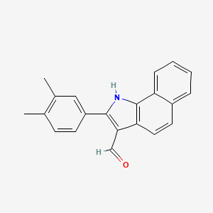 molecular formula C21H17NO B12572906 2-(3,4-dimethylphenyl)-1H-benzo[g]indole-3-carbaldehyde CAS No. 590397-98-1