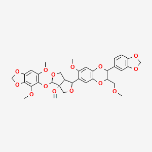 molecular formula C33H34O14 B1257295 Haedoxan A 