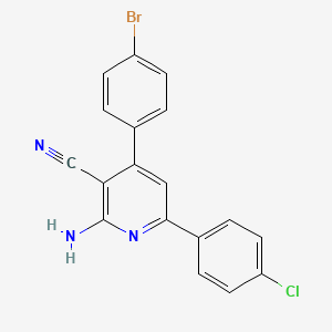 2-Amino-4-(4-bromophenyl)-6-(4-chlorophenyl)pyridine-3-carbonitrile