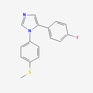 1H-Imidazole, 5-(4-fluorophenyl)-1-[4-(methylthio)phenyl]-