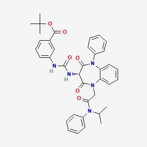 tert-Butyl 3-({[(3S)-2,4-dioxo-1-{2-oxo-2-[phenyl(propan-2-yl)amino]ethyl}-5-phenyl-2,3,4,5-tetrahydro-1H-1,5-benzodiazepin-3-yl]carbamoyl}amino)benzoate