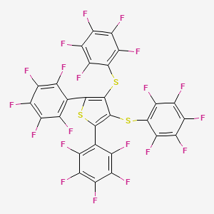 2,5-Bis(pentafluorophenyl)-3,4-bis[(pentafluorophenyl)sulfanyl]thiophene