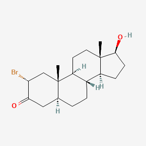Androstan-3-one, 2-bromo-17-hydroxy-, (2alpha,5alpha,17beta)-