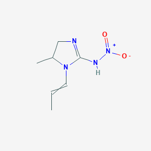 N-[5-Methyl-1-(prop-1-en-1-yl)-4,5-dihydro-1H-imidazol-2-yl]nitramide