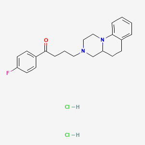 4-(1,2,4,4a,5,6-Hexahydropyrazino[1,2-a]quinolin-3-yl)-1-(4-fluorophenyl)butan-1-one;dihydrochloride