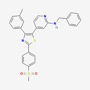 Benzyl-{4-[2-(4-methanesulfonyl-phenyl)-4-m-tolyl-thiazol-5-yl]-pyridin-2-yl}-amine