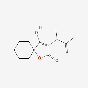 4-Hydroxy-3-(3-methylbut-3-en-2-yl)-1-oxaspiro[4.5]dec-3-en-2-one