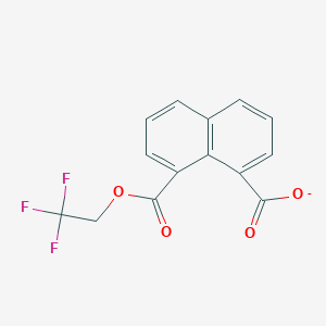 molecular formula C14H8F3O4- B12573168 8-[(2,2,2-Trifluoroethoxy)carbonyl]naphthalene-1-carboxylate CAS No. 195061-46-2