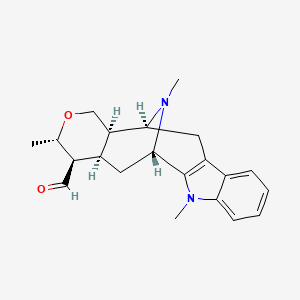 molecular formula C21H26N2O2 B1257331 (20alpha)-21beta-Methyl-18-nor-19-oxo-20,21-dihydroalstphyllan 