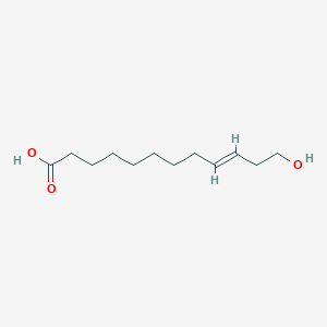 molecular formula C12H22O3 B1257356 12-Hydroxy-9-dodecenoic acid 
