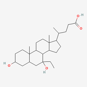 4-(7-Ethyl-3,7-dihydroxy-10,13-dimethyl-1,2,3,4,5,6,8,9,11,12,14,15,16,17-tetradecahydrocyclopenta[a]phenanthren-17-yl)pentanoic acid