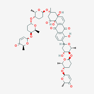 (3R,4aR,12bS)-4a,8,12b-trihydroxy-9-[(2R,4R,5S,6R)-4-hydroxy-6-methyl-5-[(2S,5S,6S)-6-methyl-5-[[(2R,6S)-6-methyl-5-oxo-2H-pyran-2-yl]oxy]oxan-2-yl]oxyoxan-2-yl]-3-methyl-3-[(2S,5S,6S)-6-methyl-5-[(2S,5S,6S)-6-methyl-5-[[(2R,6S)-6-methyl-5-oxo-2H-pyran-2-yl]oxy]oxan-2-yl]oxyoxan-2-yl]oxy-2,4-dihydrobenzo[a]anthracene-1,7,12-trione