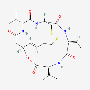 (1S,4S,7E,10S,16E,21R)-7-ethylidene-4,21-di(propan-2-yl)-2-oxa-12,13-dithia-5,8,20,23-tetrazabicyclo[8.7.6]tricos-16-ene-3,6,9,19,22-pentone
