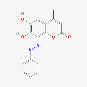 2H-1-Benzopyran-2-one, 6,7-dihydroxy-4-methyl-8-(phenylazo)-