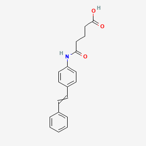 Pentanoic acid, 5-oxo-5-[[4-(2-phenylethenyl)phenyl]amino]-