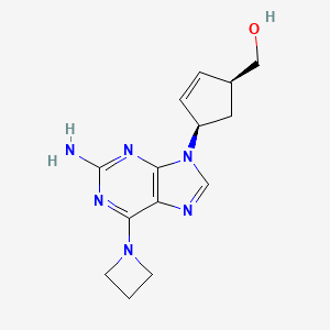 [(1S,4R)-4-[2-amino-6-(azetidin-1-yl)purin-9-yl]cyclopent-2-en-1-yl]methanol