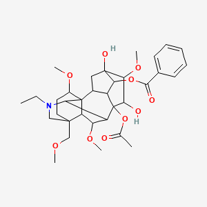 [8-Acetyloxy-11-ethyl-5,7-dihydroxy-6,16,18-trimethoxy-13-(methoxymethyl)-11-azahexacyclo[7.7.2.12,5.01,10.03,8.013,17]nonadecan-4-yl] benzoate