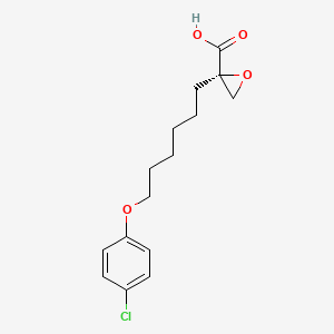 (2S)-2-[6-(4-chlorophenoxy)hexyl]-2-oxiranecarboxylic acid