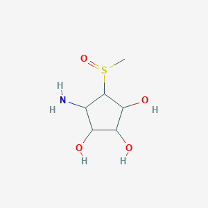 molecular formula C6H13NO4S B1257395 4-Amino-5-methylsulfinylcyclopentane-1,2,3-triol 