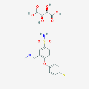 (2R,3R)-2,3-dihydroxybutanedioic acid;3-[(dimethylamino)methyl]-4-(4-methylsulfanylphenoxy)benzenesulfonamide