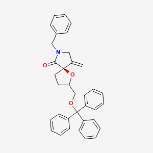 1-Oxa-7-azaspiro[4.4]nonan-6-one, 9-methylene-7-(phenylmethyl)-2-[(triphenylmethoxy)methyl]-, (2S,5R)-