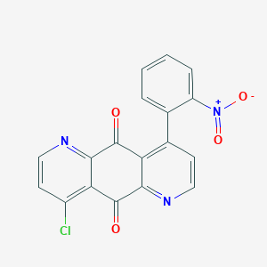 Pyrido[2,3-g]quinoline-5,10-dione, 4-chloro-9-(2-nitrophenyl)-