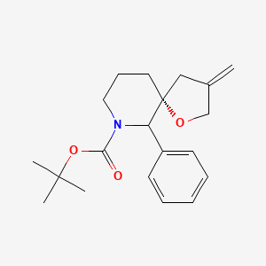 1-Oxa-7-azaspiro[4.5]decane-7-carboxylic acid, 3-methylene-6-phenyl-, 1,1-dimethylethyl ester, (5R,6S)-