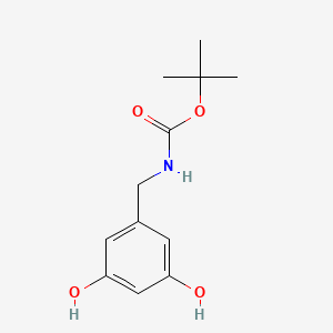 molecular formula C12H17NO4 B12574199 tert-Butyl [(3,5-dihydroxyphenyl)methyl]carbamate CAS No. 426225-59-4