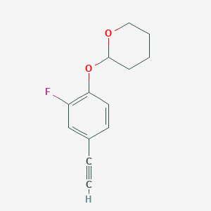 2-(4-Ethynyl-2-fluorophenoxy)oxane