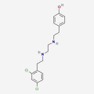 molecular formula C18H22Cl2N2O B12574232 4-[2-[2-[2-(2,4-Dichlorophenyl)ethylamino]ethylamino]ethyl]phenol CAS No. 627523-03-9