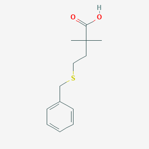 molecular formula C13H18O2S B12574265 4-(Benzylsulfanyl)-2,2-dimethylbutanoic acid CAS No. 499194-48-8