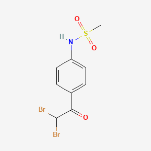 molecular formula C9H9Br2NO3S B12574323 N-(4-(2,2-dibromoacetyl)phenyl)methanesulfonamide 