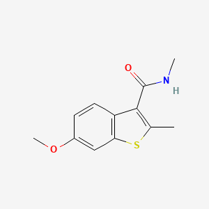 molecular formula C12H13NO2S B12574333 6-Methoxy-N,2-dimethyl-1-benzothiophene-3-carboxamide CAS No. 638216-86-1